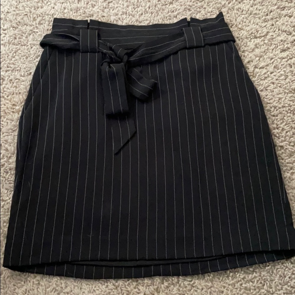 EXPRESS Black Stripped Mini Skirt